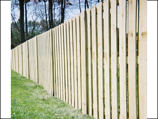 Straight Top Shadowbox Fence with exposed posts